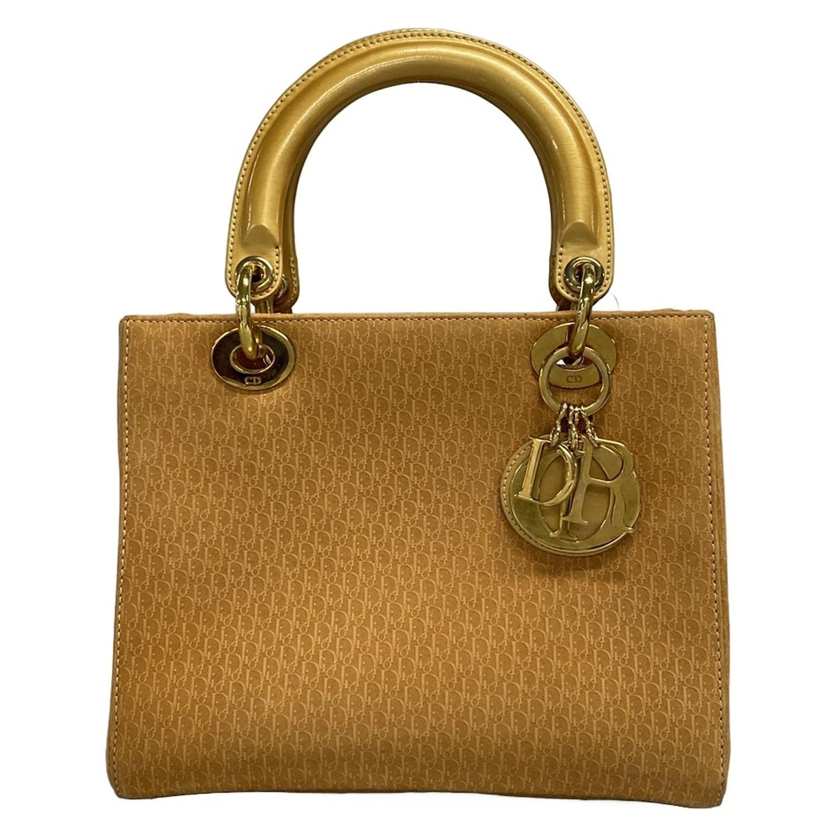 DIOR/ChristianDior(ディオール/クリスチャンディオール) ハンドバッグ レディディオールミディアムバッグ/トロッター オレンジ レザー