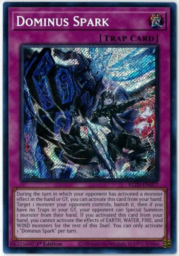 ドミナススパーク プリシク 1枚 ブレイジングドミニオン 遊戯王OCG 霆王の閃光 プリズマティックシークレットレア買取致しまし