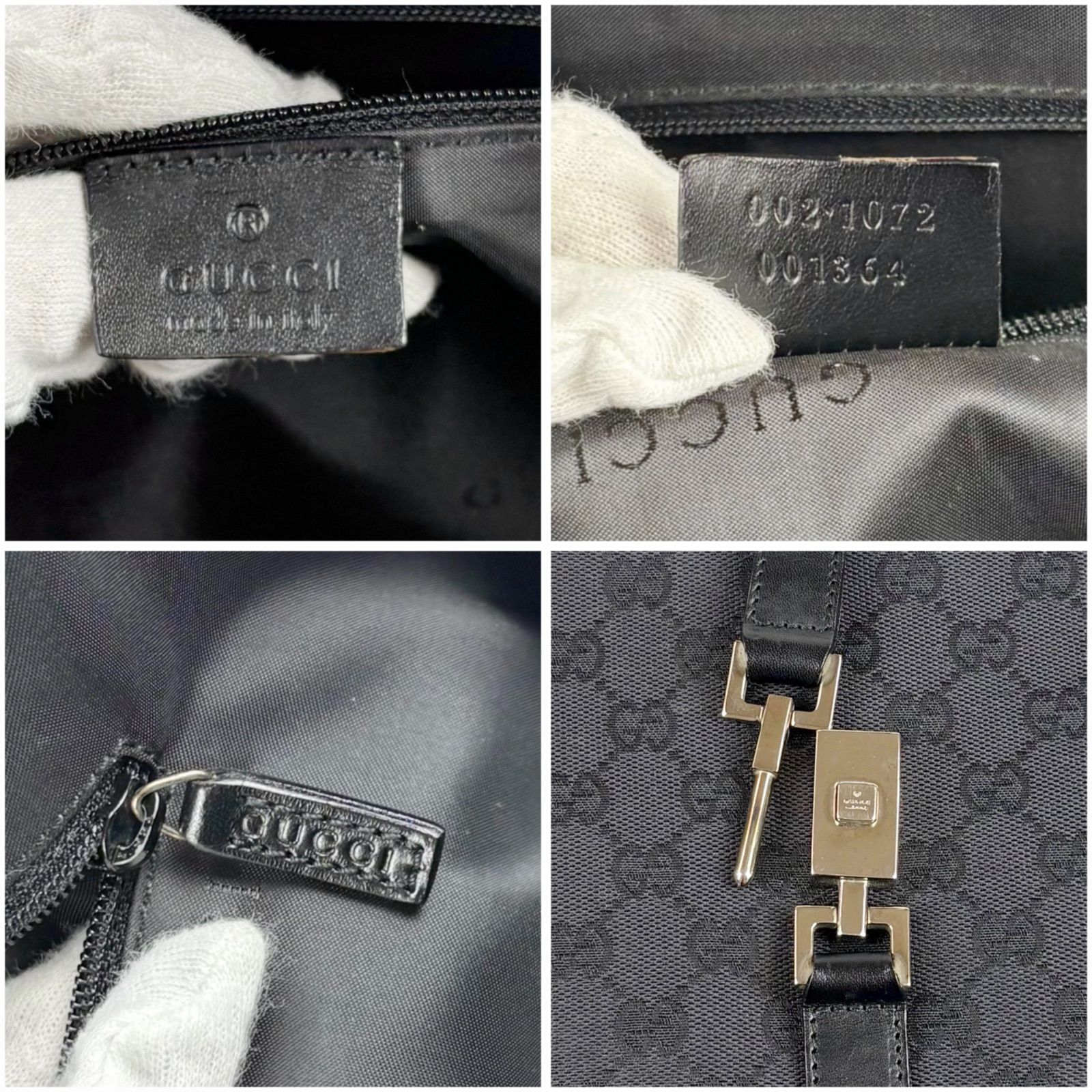 グッチ GUCCI ジャッキー ハンドバッグ ミニトートバッグ ブラック 黒 
