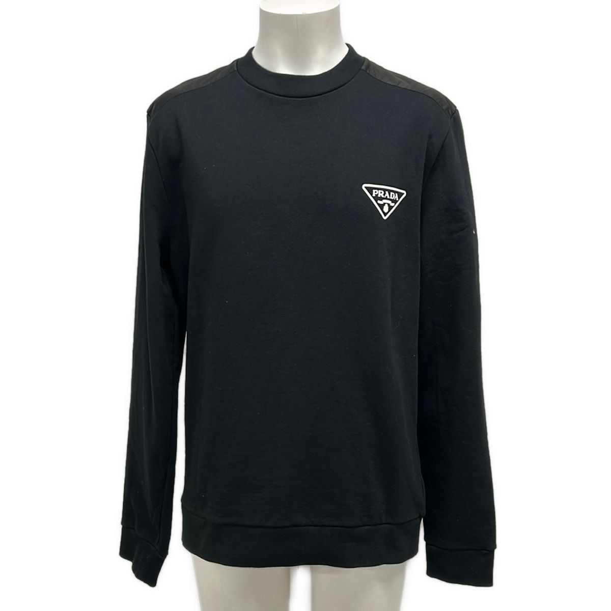 PRADA(プラダ) トレーナー サイズL メンズ美品 - 黒 長袖 コットン 