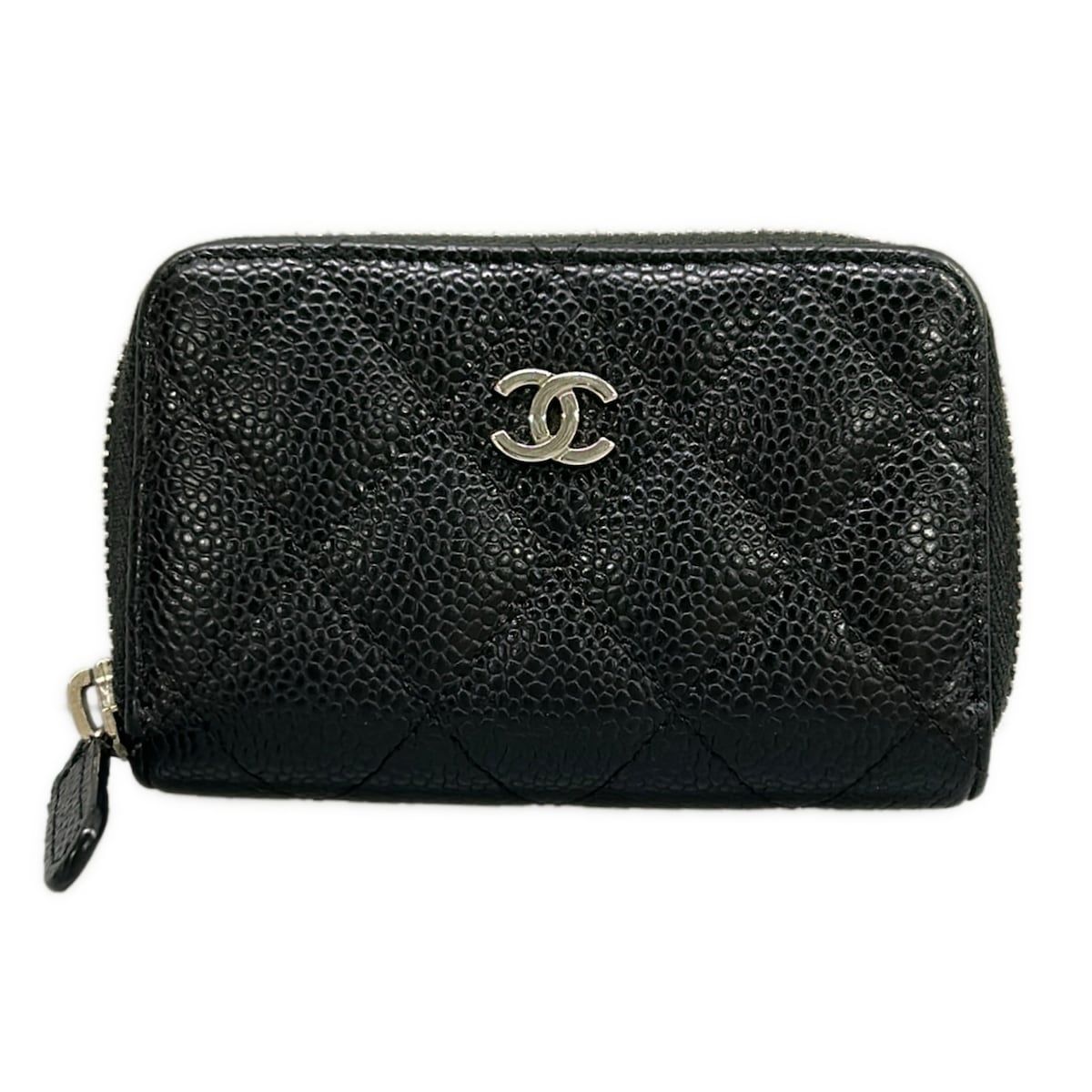 CHANEL(シャネル) コインケース マトラッセ A69271 黒 ココマーク/シルバー金具/ラウンドファスナー