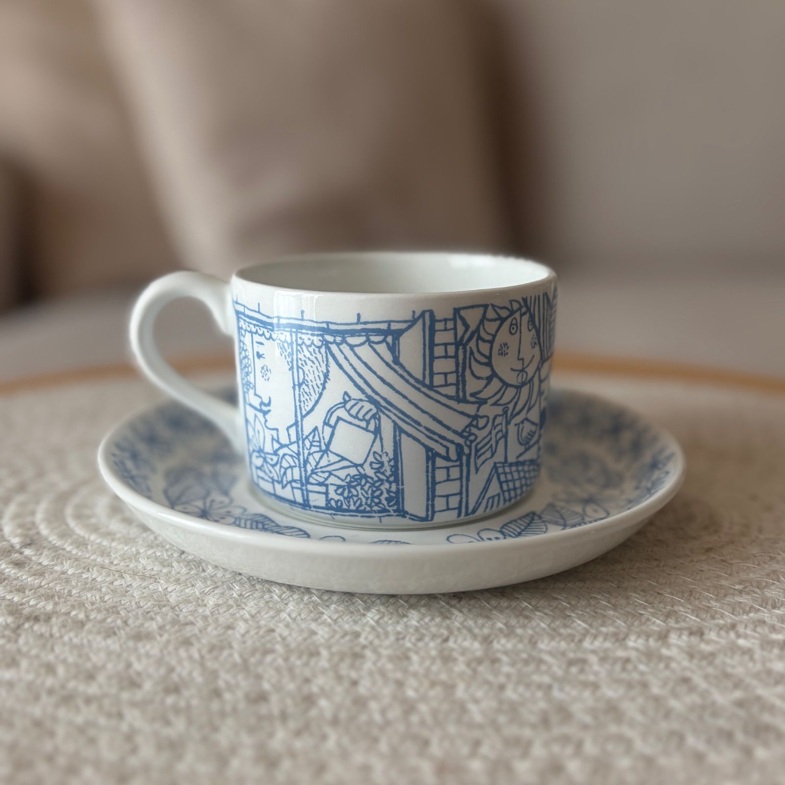 Stig Lindberg Boro カップアンドソーサー ボロ 陶器 Stig Lindberg Boro カップアンドソーサー Gustavsberg ボロ 陶器