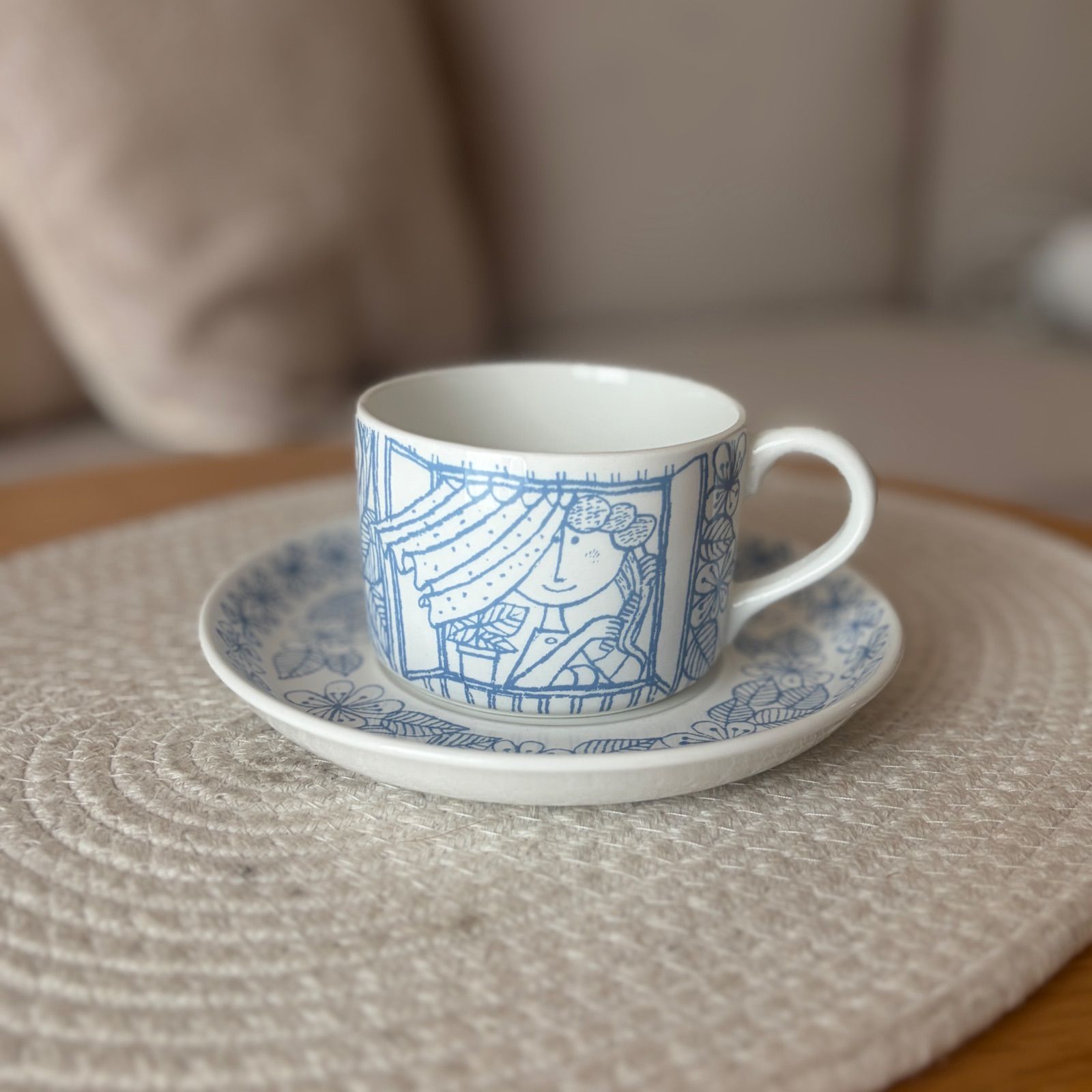 Stig Lindberg Boro カップアンドソーサー ボロ 陶器 Stig Lindberg Boro カップアンドソーサー Gustavsberg ボロ 陶器