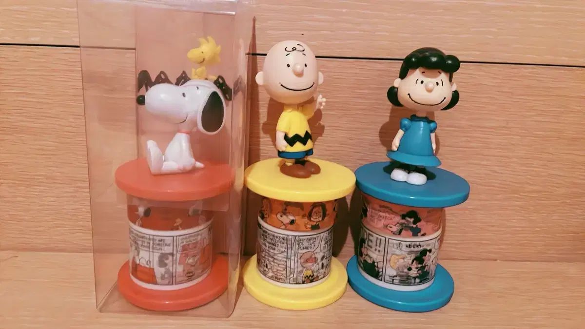 SNOOPY マスキングテープ ホルダー フィギュア セット (新品)
