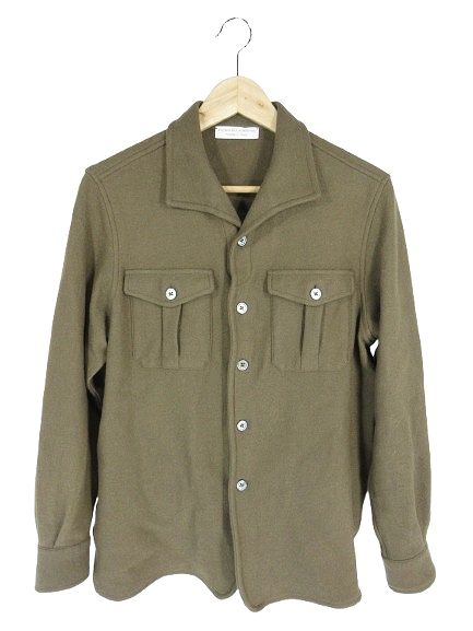 フィリッポ デ ローレンティス FILIPPO DE LAURENTIIS ジャケット シャツ 長袖 ボタン 胸ポケット 無地 ブラウン サイズ50 QQQ