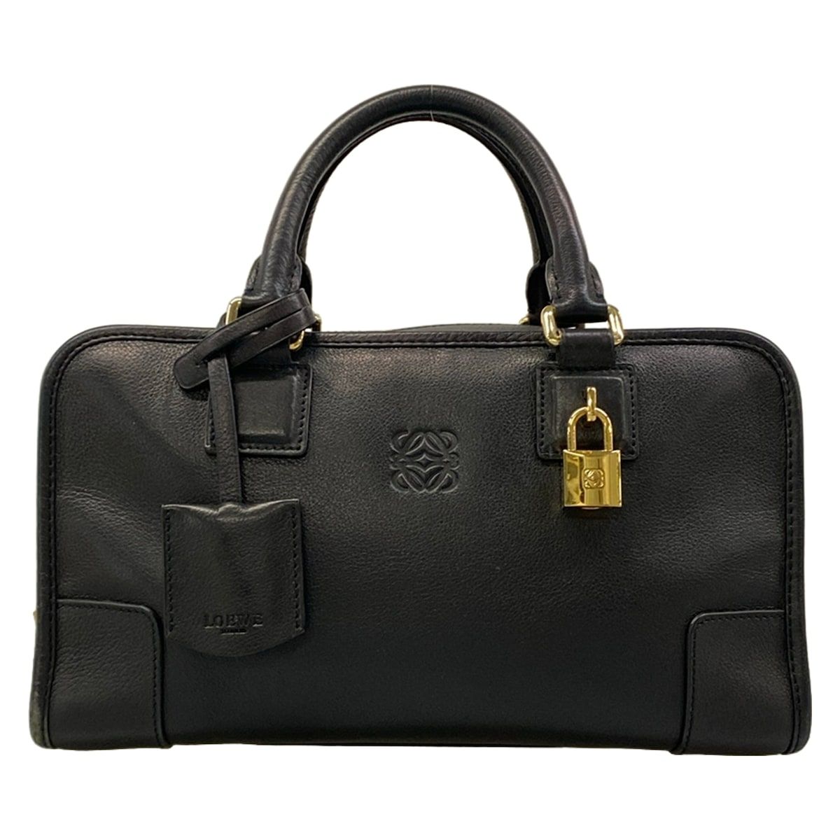LOEWE(ロエベ) ハンドバッグ アマソナ28 黒 レザー