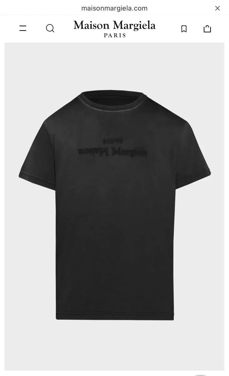 メゾン マルジェラ ブラック Tシャツ