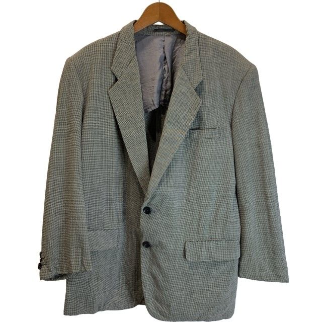 【中古】　COMME des GARCONS　テーラードジャケット　80s vintage　80年代　OLD　ウールジャケット　チェック　AD1988　日本製　ドメスティック　古着　/1156