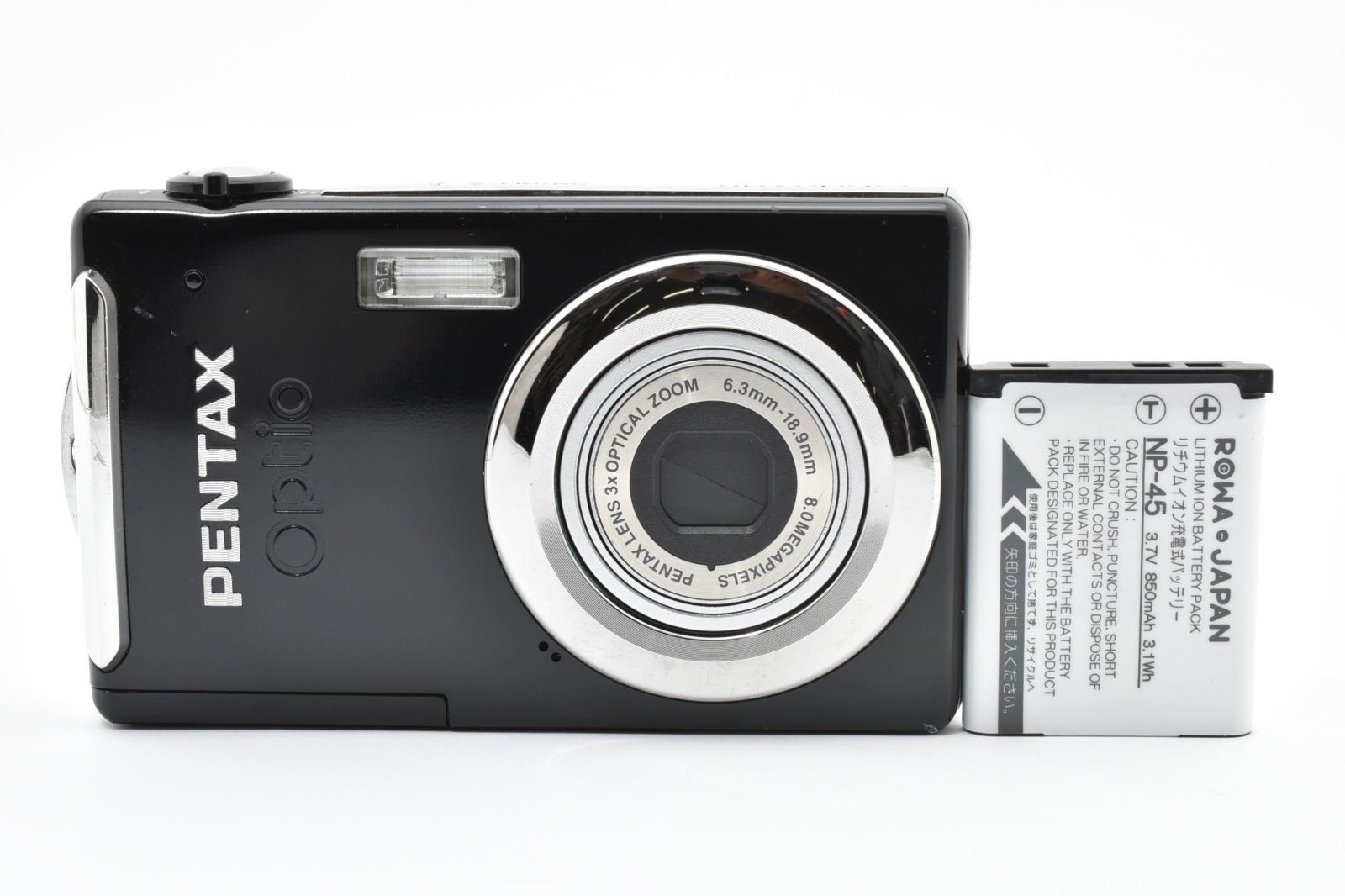 ★良品★ ペンタックス PENTAX Optio V10 ブラック 【CCDセンサー・厚さ19mm】 動作良好 クリアな光学 #0609A