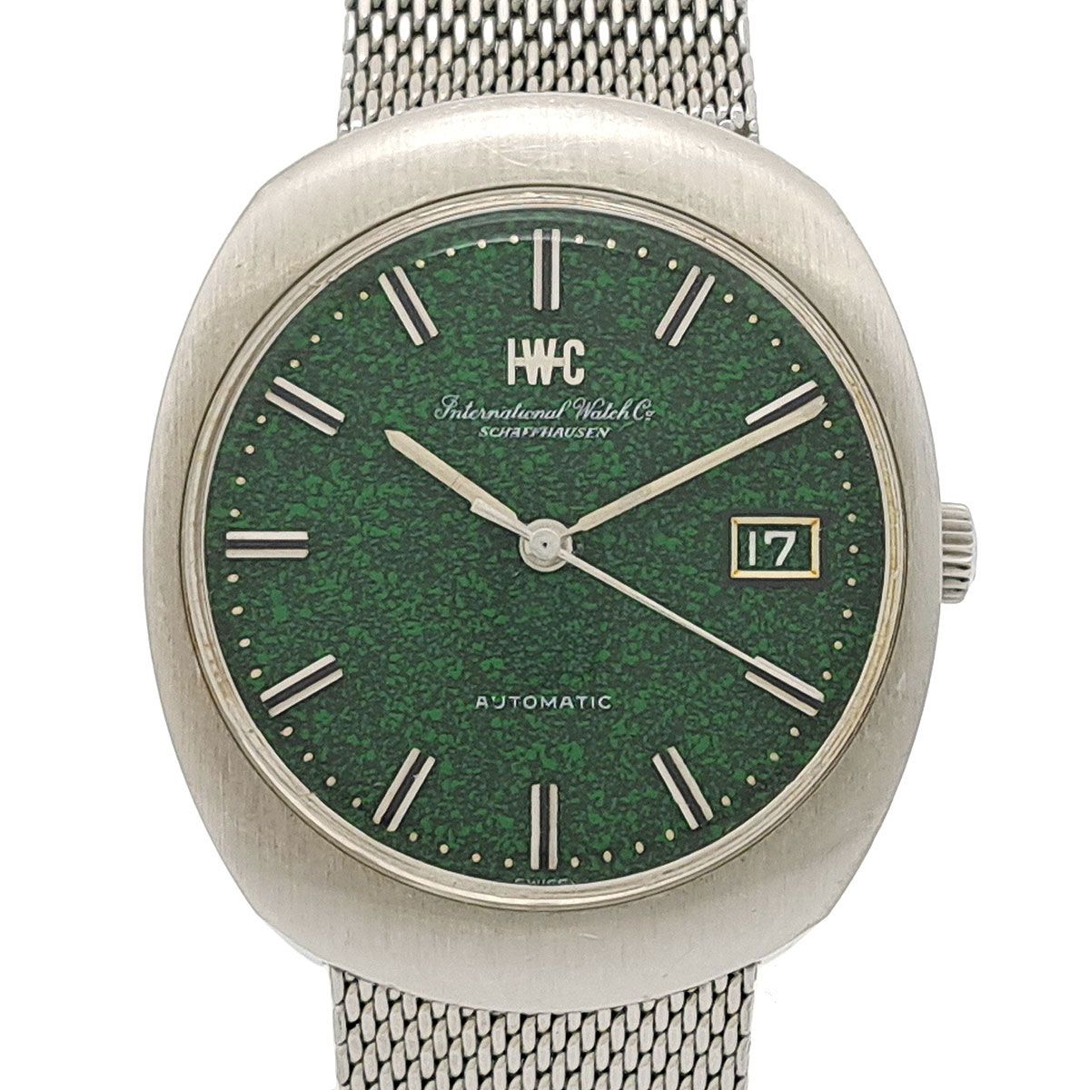 IWC オールドインター グリーンマーブル R815A 自動巻き ステンレススティール メンズ IWC【中古】 【時計】