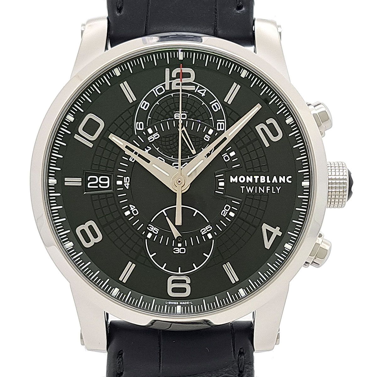 モンブラン タイムウォーカー ツインフライ Cal.MBLL100 105077 自動巻き ステンレススティール メンズ MONTBLANC【中古】 【時計】