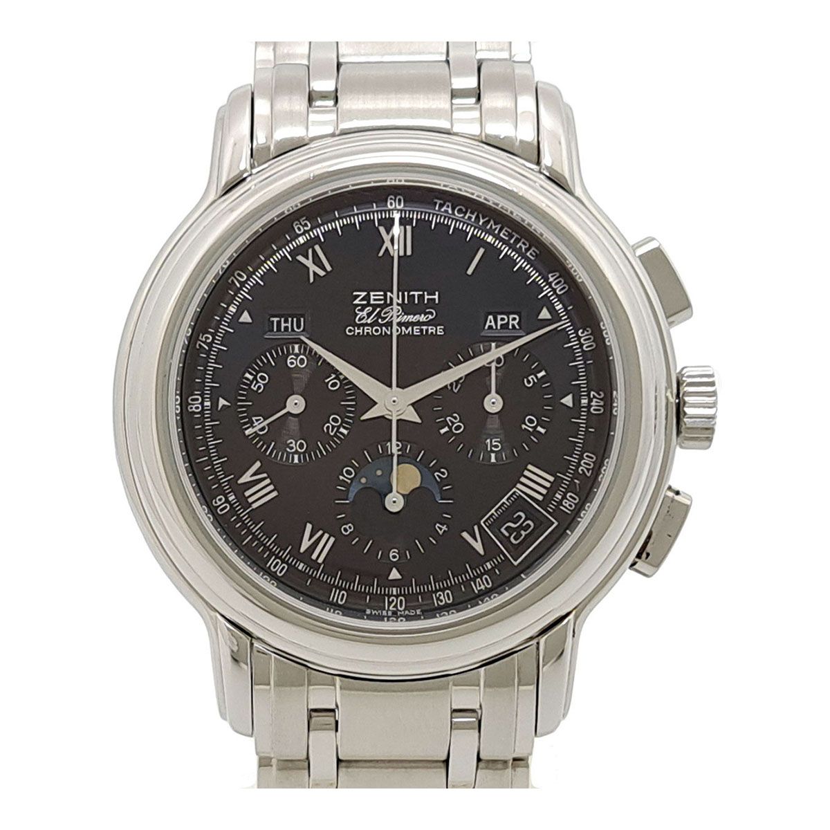 ゼニス クロノマスター T トリプルカレンダー 02.0240.410/21 自動巻き ステンレススティール メンズ ZENITH【中古】 【時計】