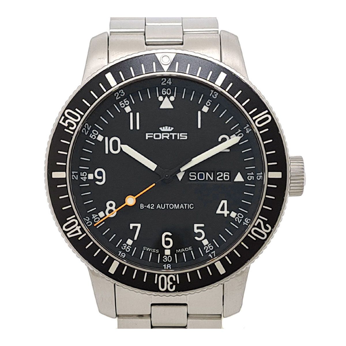 フォルティス コスモノート デイデイト B-42 647.10.158.3 自動巻き ステンレススティール メンズ FORTIS【中古】 【時計】