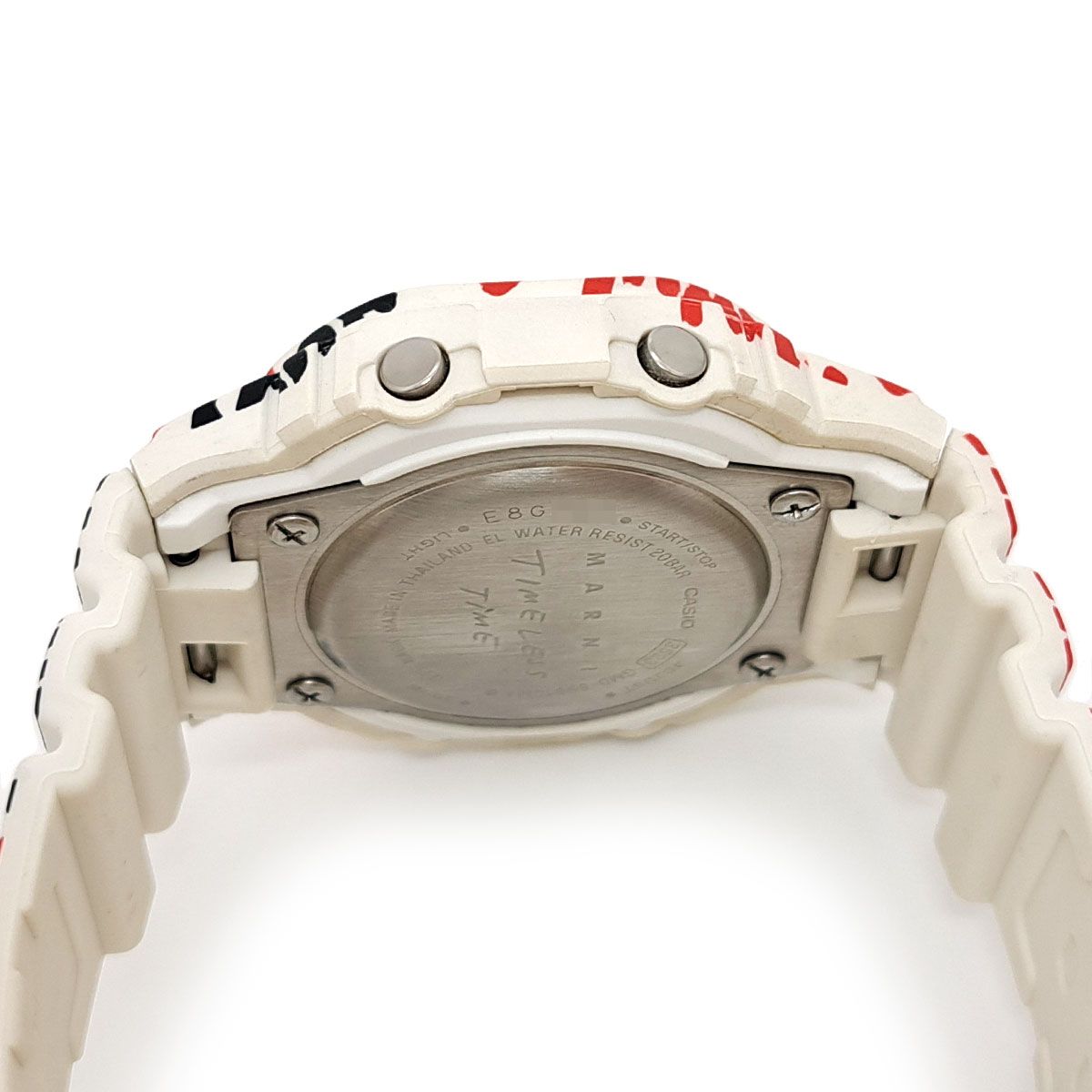 CASIO カシオ 腕時計 GSHOCK MARNIコラボ GMDS5610MA / WHMH0001A1 ホワイト×ブラック×レッド 樹脂×SS ユニセックス デジタル 美品【本物保証】 マルニ、G-SHOCKとのコラボレーションによる腕時計を11月6日より発売