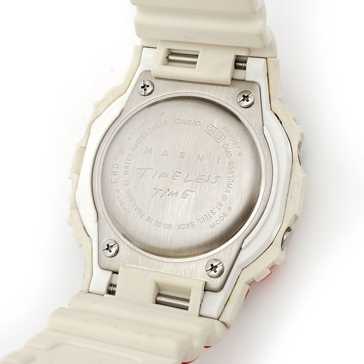 CASIO カシオ 腕時計 GSHOCK MARNIコラボ GMDS5610MA / WHMH0001A1 ホワイト×ブラック×レッド 樹脂×SS ユニセックス デジタル 美品【本物保証】 マルニ、G-SHOCKとのコラボレーションによる腕時計を11月6日より発売