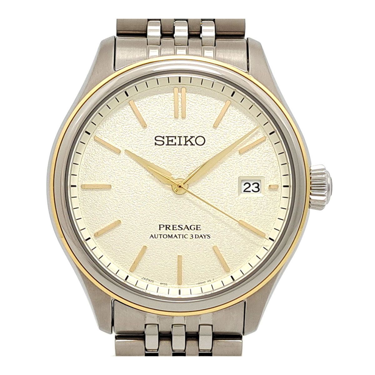 セイコー プレサージュ SARX126 自動巻き ステンレススティール ゴールドメッキ メンズ SEIKO【中古】 【時計】