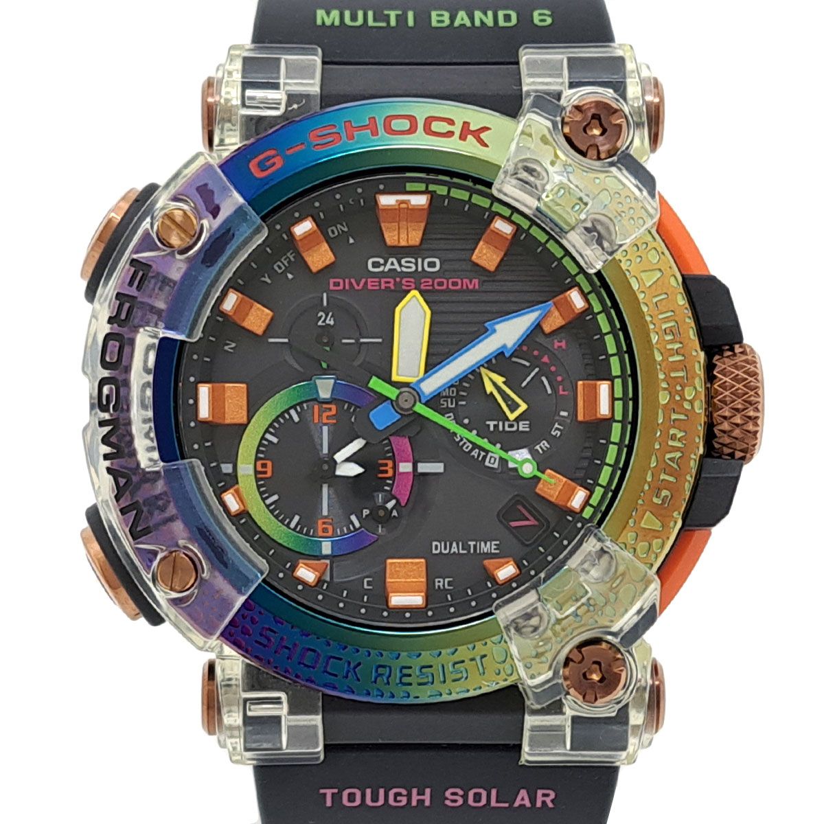 カシオ G-SHOCK フロッグマン ボルネオ・レインボー・トード GWF-A1000BRT-1AJR ソーラー 樹脂 メンズ CASIO【中古】 【時計】