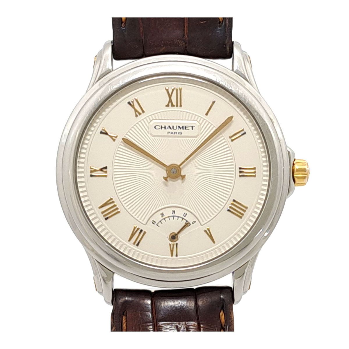 ショーメ アクィラ パワーリザーブ 22A-532 自動巻き ステンレススティール メンズ ボーイズ Chaumet【中古】 【時計】