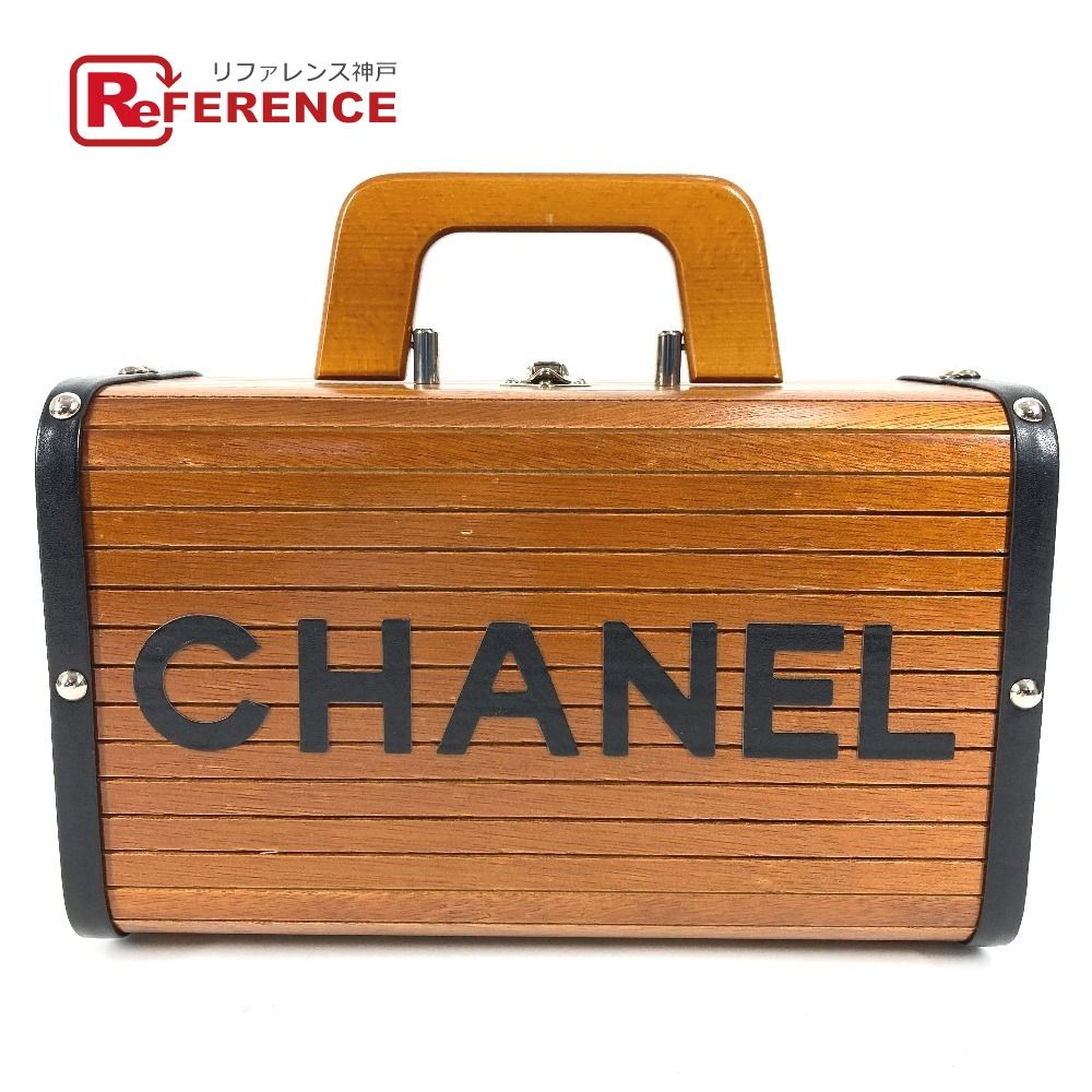 CHANEL シャネル ハンドバッグ CC ココマーク ロゴ ウッド ブラウン