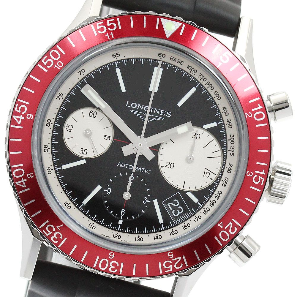 ロンジン LONGINES L2.808.4.52.9 ヘリテージ ダイバー 1967 クロノグラフ 自動巻き メンズ 良品 箱・保証書付き_956590
