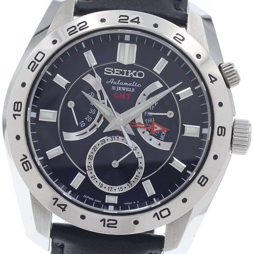 セイコー SEIKO SARN003/4S36-00A0 メカニカル GMT 自動巻き メンズ 保証書付き_956498