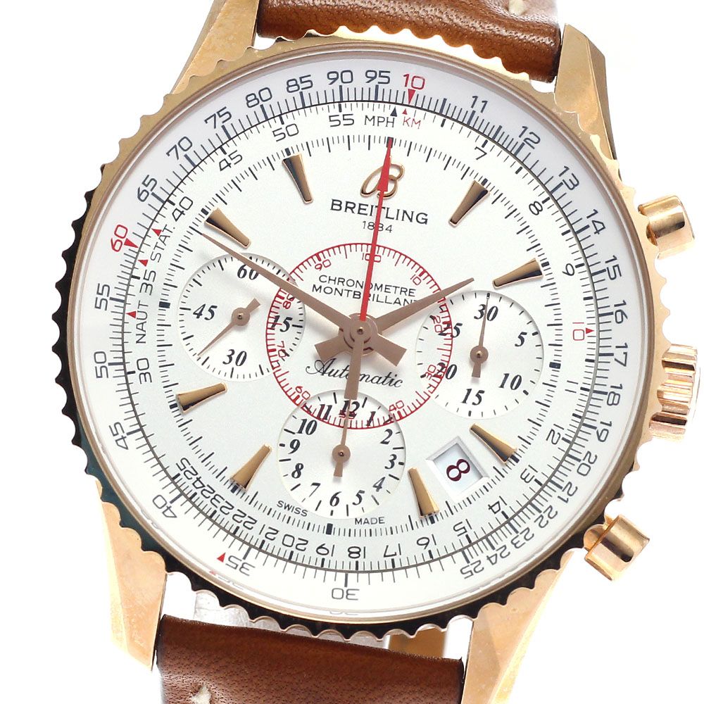 ブライトリング BREITLING RB013112/G710 ナビタイマー モンブリラン 01 K18PG 限定200本 クロノグラフ 自動巻き メンズ 良品 _953555