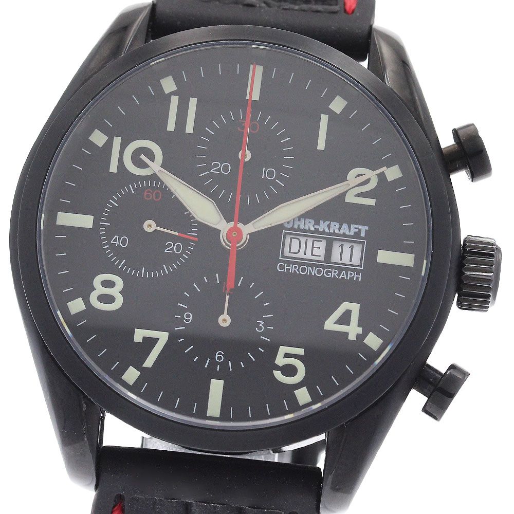 ウワークラフト UHR-KRAFT クロノグラフ デイデイト 自動巻き 極美品 _957697