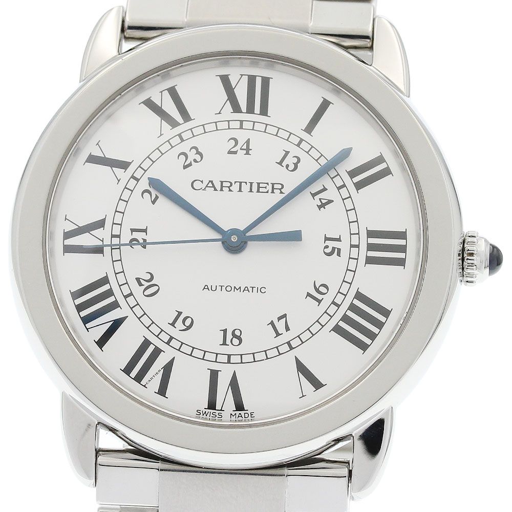 カルティエ CARTIER WSRN0012 ロンドソロ 自動巻き メンズ 保証書付き_957892