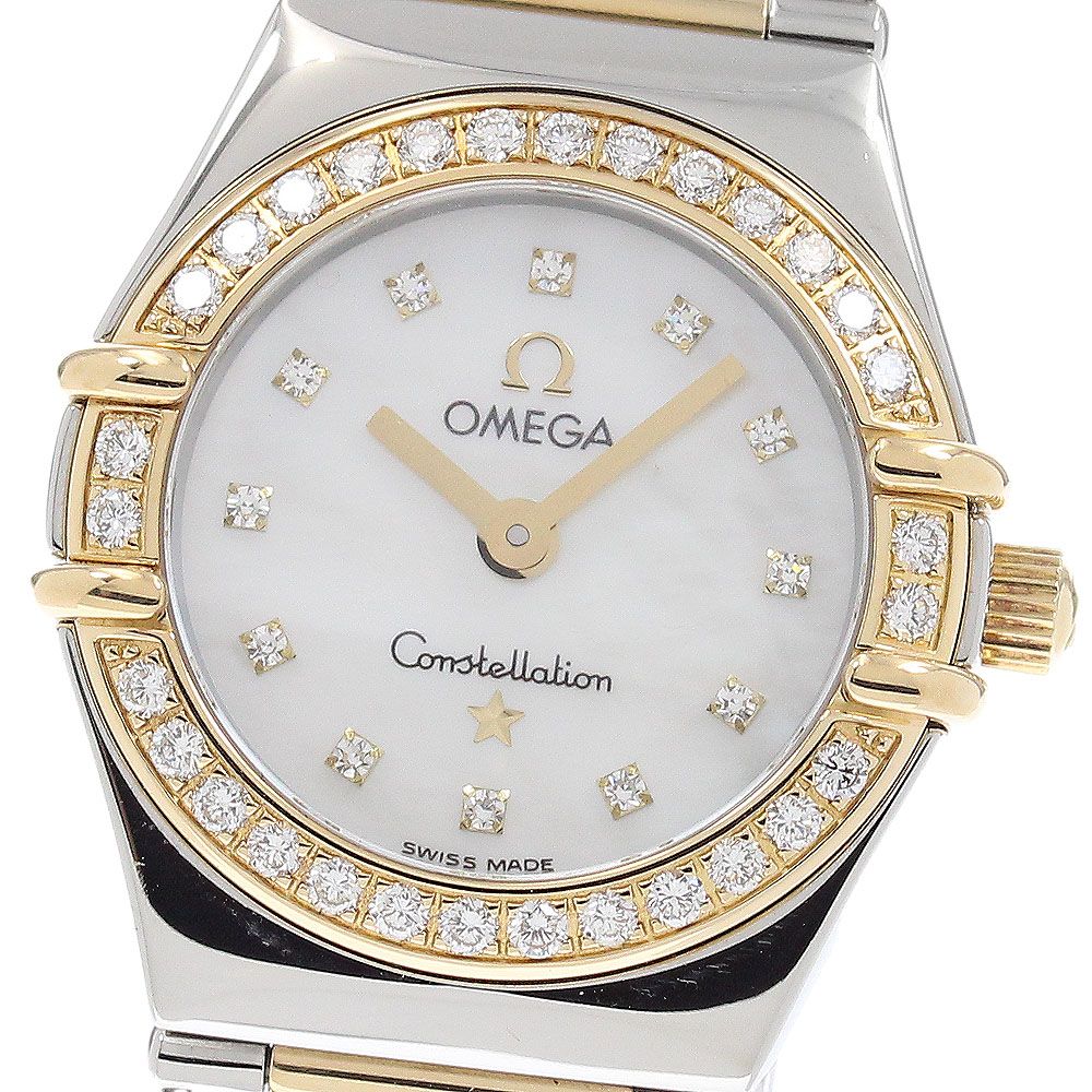 オメガ OMEGA 1365.75 コンステレーション マイチョイス 12P ダイヤベゼル クォーツ レディース 美品 _957835