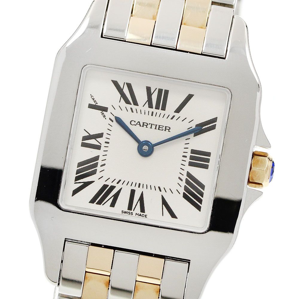 カルティエ CARTIER W25067Z6 サントス ドゥモワゼル LM クォーツ メンズ 良品 _957268
