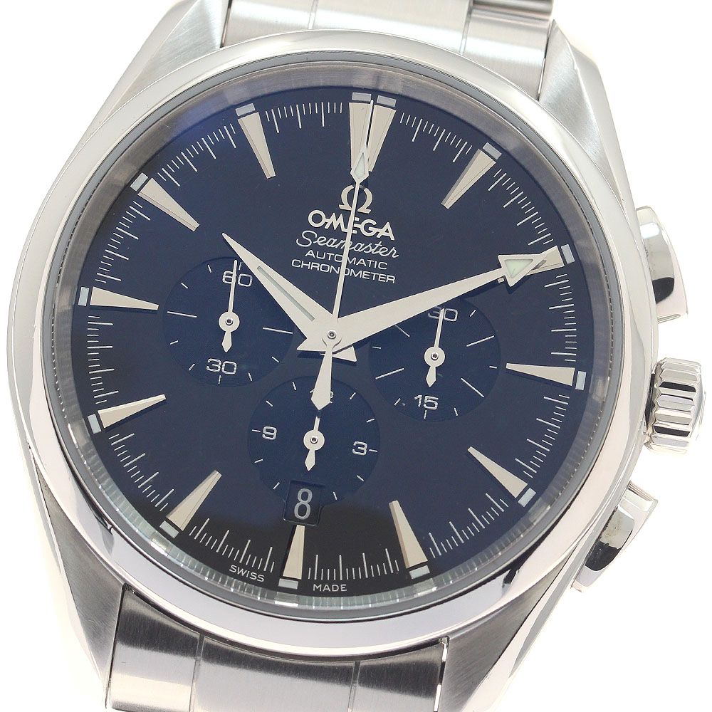 オメガ OMEGA 2512.50 シーマスター アクアテラ クロノグラフ 自動巻き メンズ 保証書付き_949332