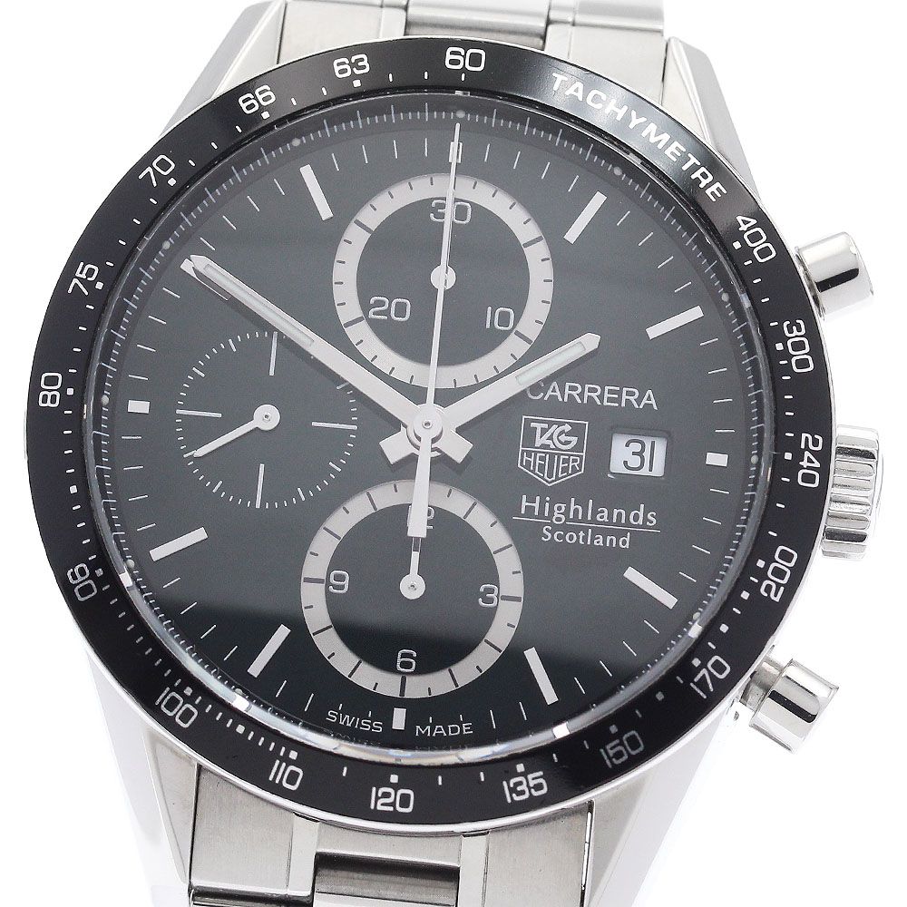 タグホイヤー TAG HEUER CV2012 カレラ ハイランド スコットランド クロノグラフ 自動巻き メンズ 良品 _959407