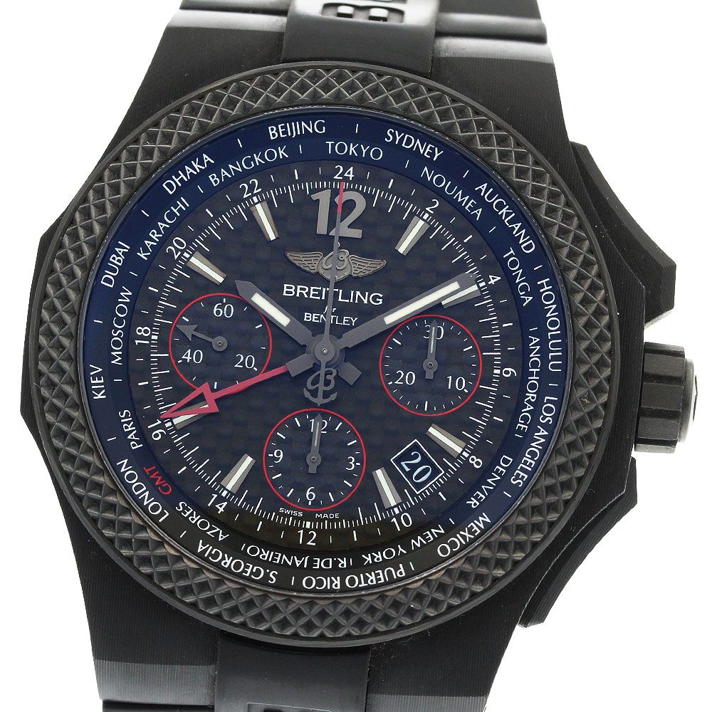 ブライトリング BREITLING NB0434E5/BE94 ベントレーGMT B04 S カーボンボディ GMT 自動巻き メンズ 極美品 箱・保証書付き_958087