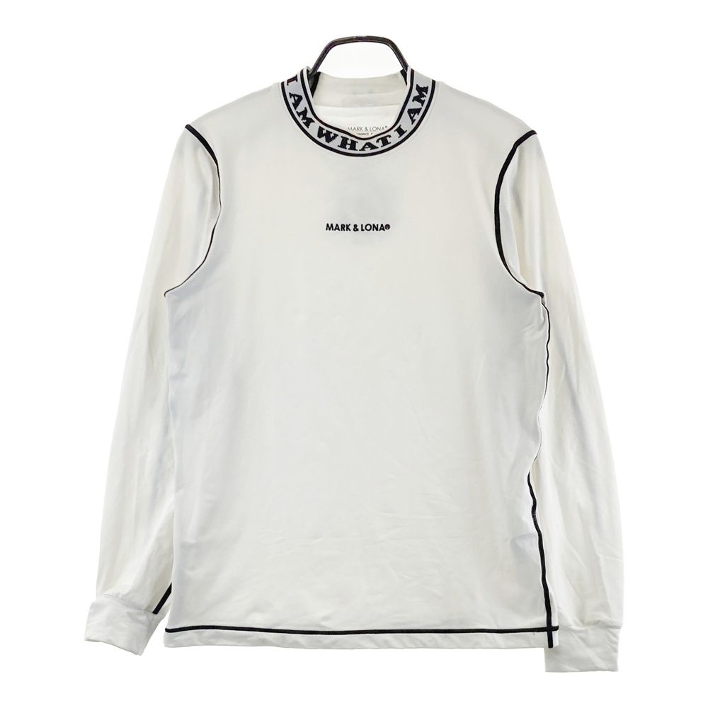 サイズ：46 MARK&LONA マークアンドロナ ハイネック 長袖Tシャツ ホワイト系 [240101683879] ゴルフウェア メンズ ストスト