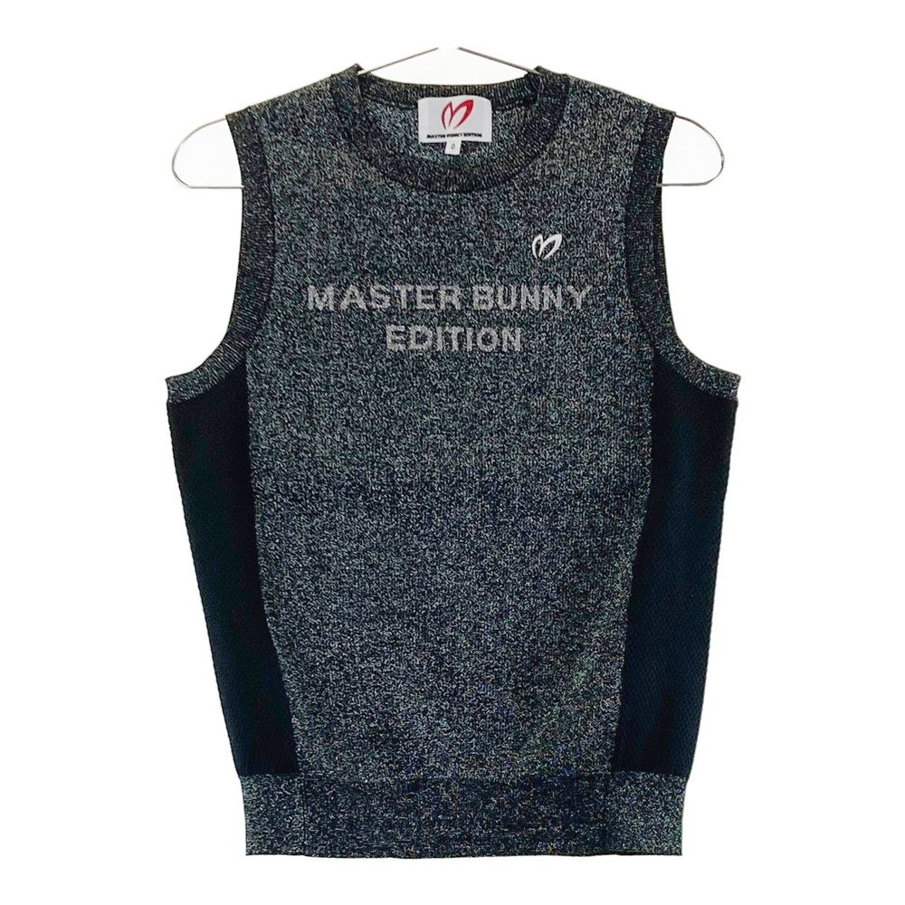 サイズ：0 MASTER BUNNY EDITION マスターバニーエディション ラメ ニットベスト ブラック系 [240101685441] ゴルフウェア レディース ストスト 8,554円