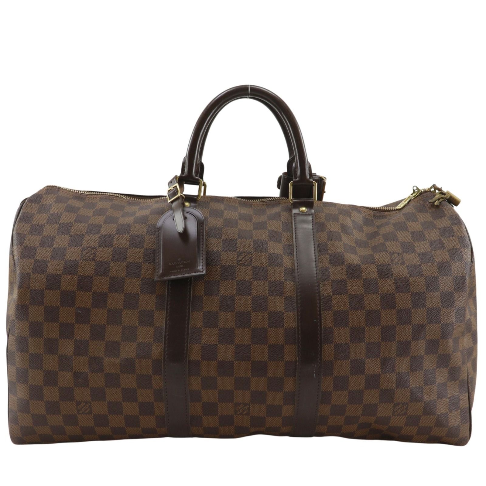 【LOUIS VUITTON】ルイ・ヴィトン キーポル50 N41427 ダミエキャンバス 茶 MB1099 ユニセックス ボストンバッグ