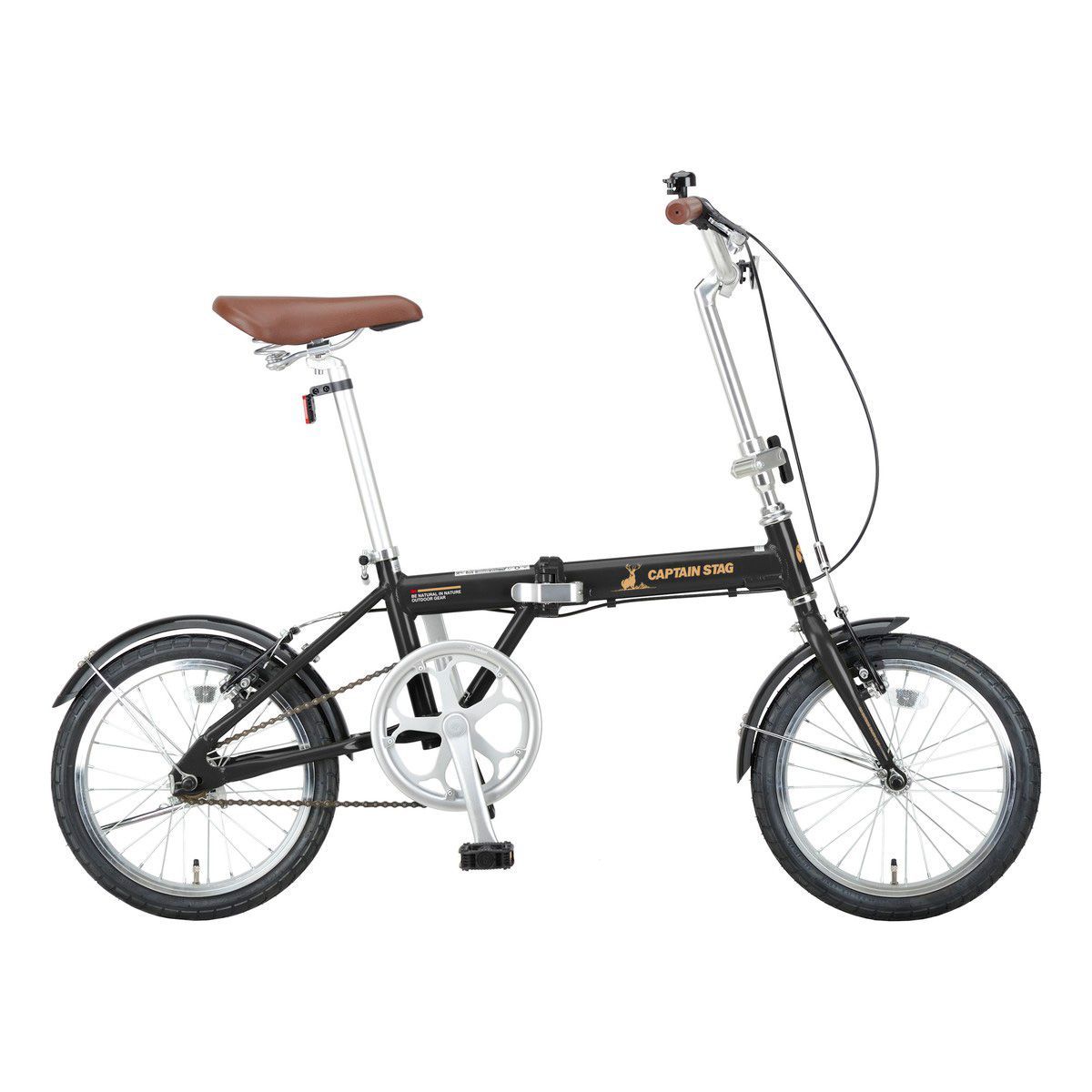 送料込！新品未使用　折り畳み自転車　16インチ　アルルAL-FDB161(マットブラック) YG-1391