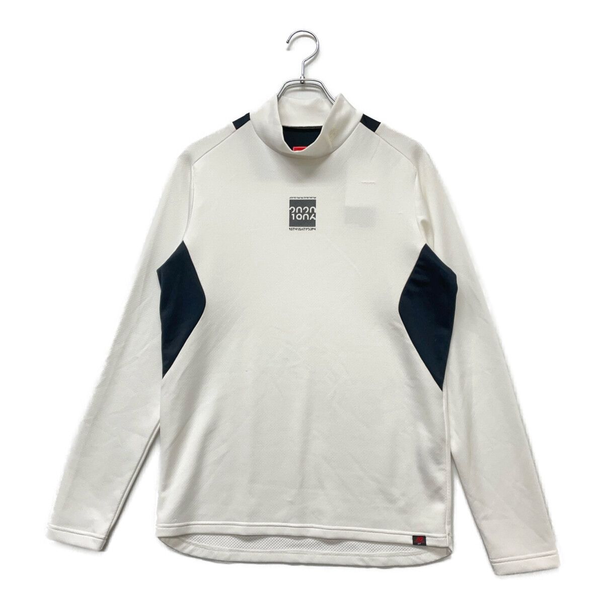 未使用品 メンズ ニューバランスゴルフ New Balance golf 長袖シャツ 5(L) 白 ホワイト ハイネック モックネック 訳あり