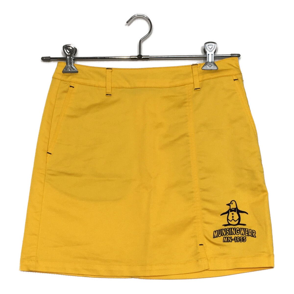 中古 レディース マンシングウェア Munsing wear スカート 7号 イエロー 春夏 ストレッチ