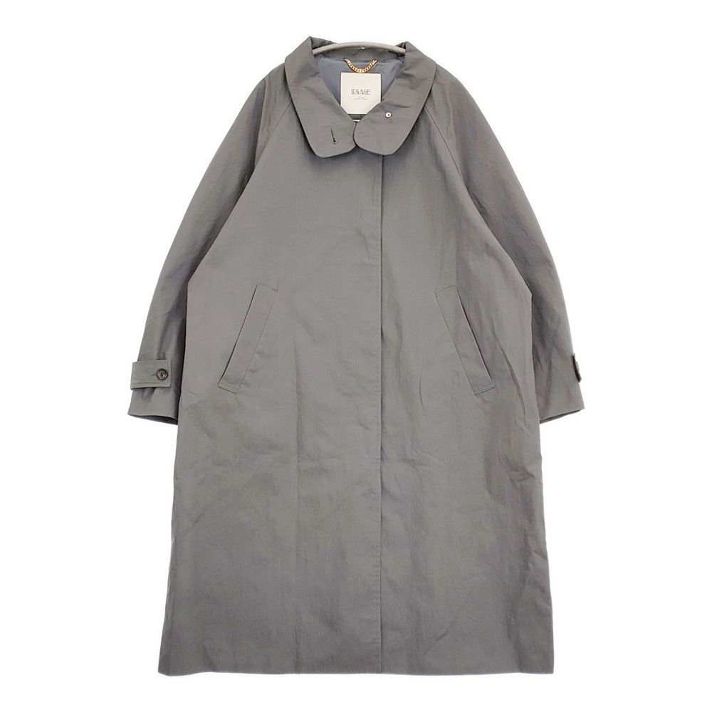 JOURNAL STANDARD L'essage NALYAスタンドロングコート 定価60500円 サイズ36 ステンカラーコート 26SS グレー レディース ジャーナルスタンダードレサージュ【中古】6-0428M♪
