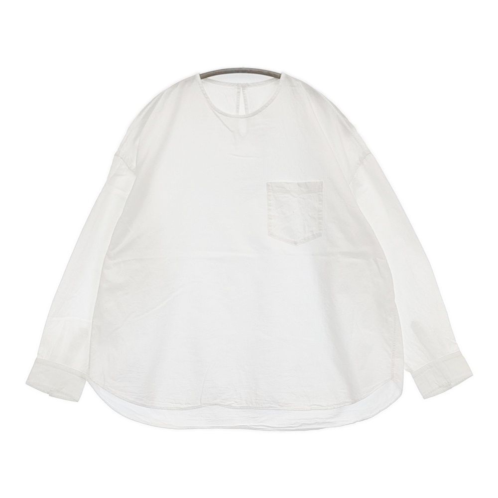 ゴーシュ コットンリネンガーゼ クルーネックプルオーバーシャツ 定価25300円 G254-B030 サイズ2 ブラウス 25SS ホワイト レディース ゴーシュ【中古】6-0428M♪