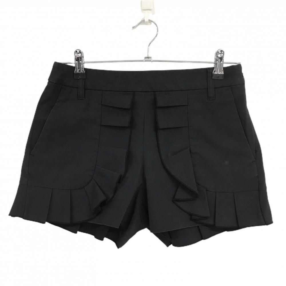 美品】セントアンドリュース ショートパンツ 黒 フリル 麻混