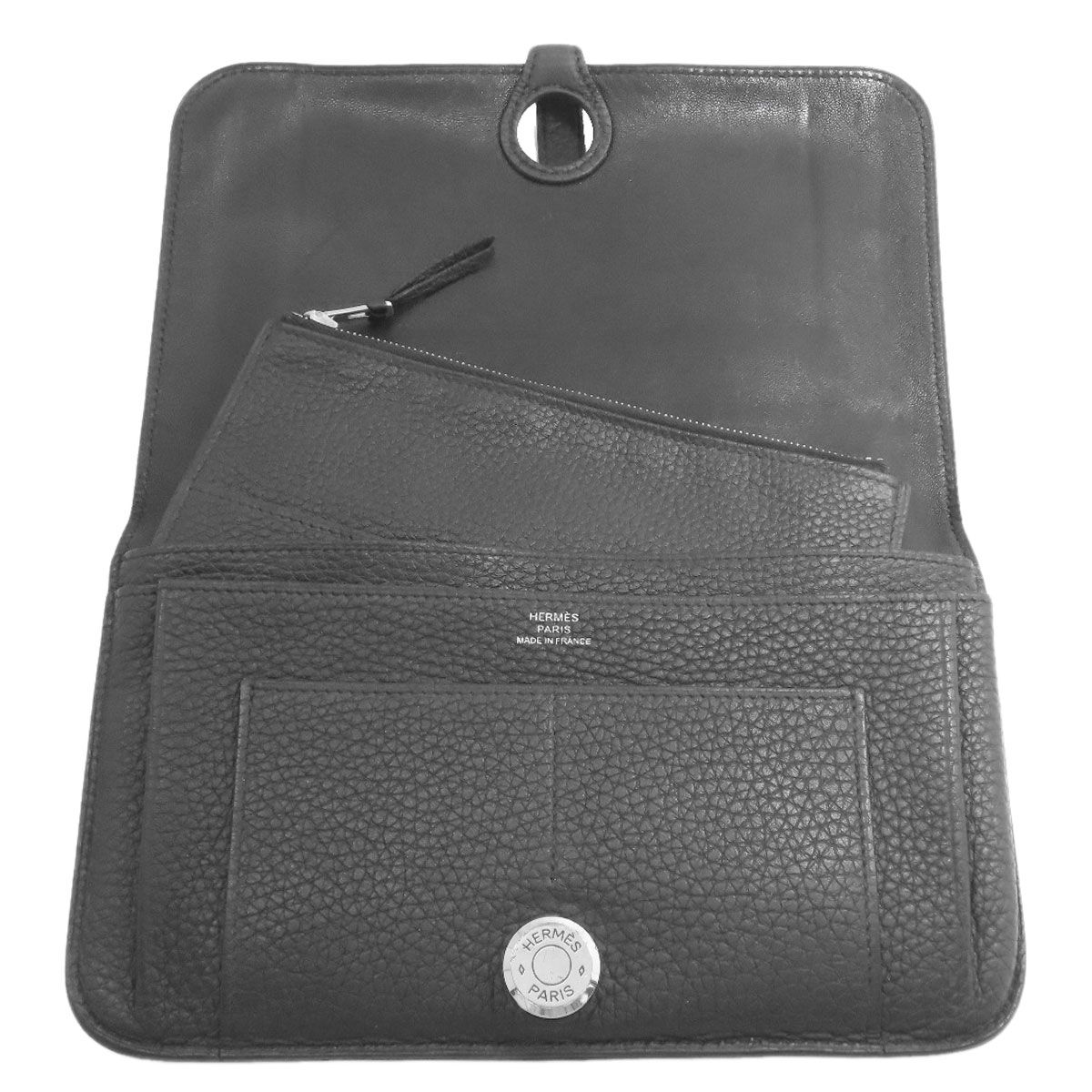 HERMES エルメス ドゴンGM デュオ シルバー金具 長財布（小銭入れあり 
