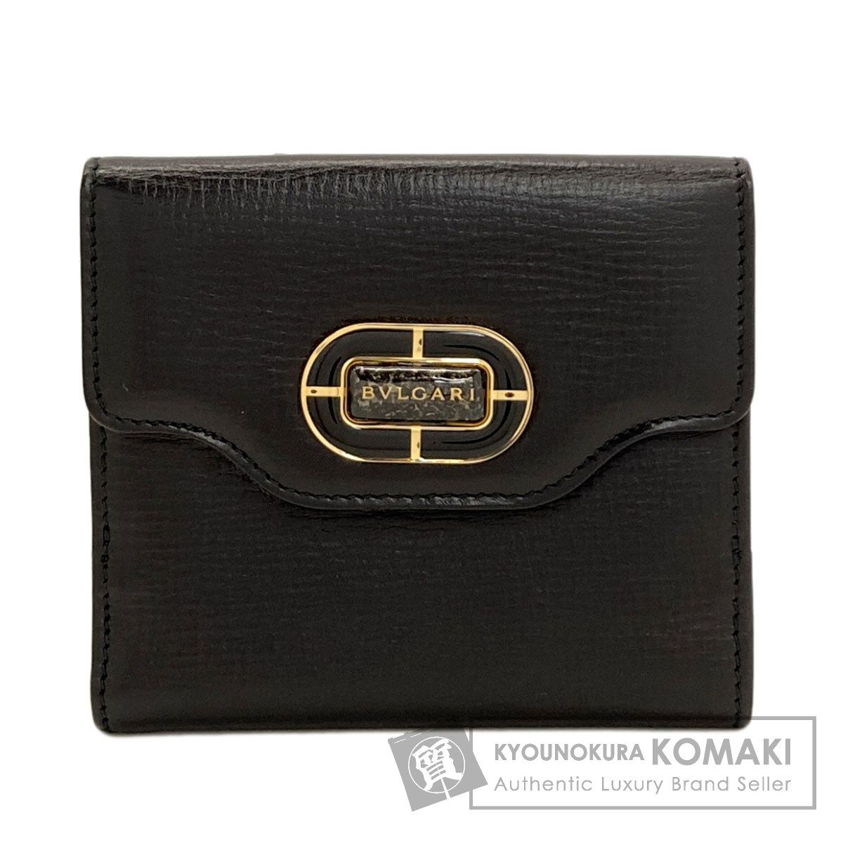 BVLGARI ブルガリ ロゴ 二つ折り財布（小銭入れあり） レザー レディース [中古]