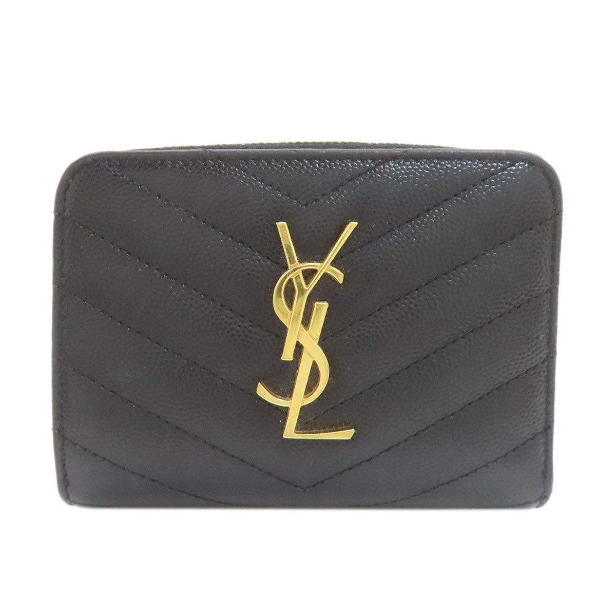 YVES SAINT LAURENT イヴ・サンローラン カサンドラ ステッチ 二つ折り