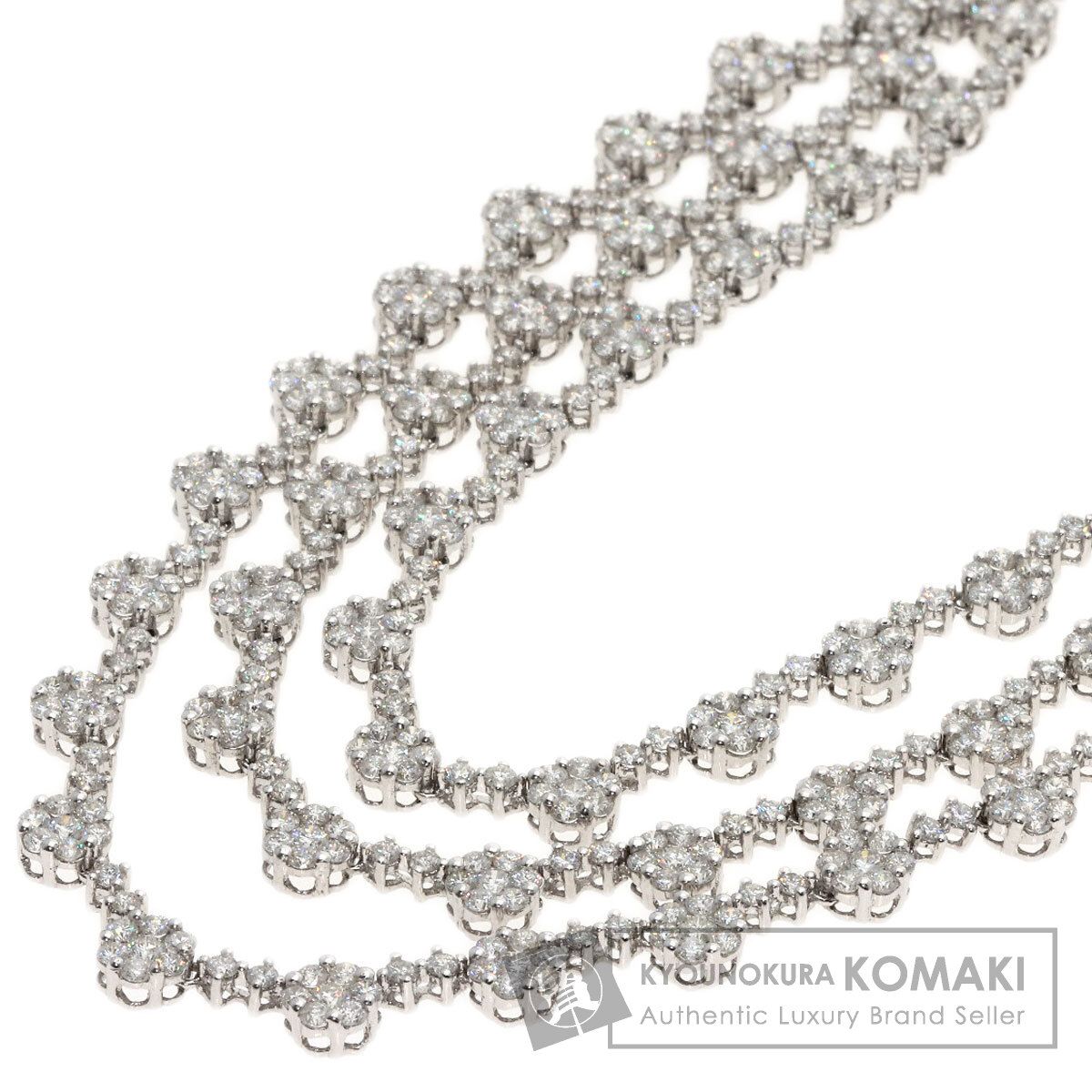 SELECT JEWELRY セレクトジュエリー ダイヤモンド ネックレス K18WG レディース [中古]