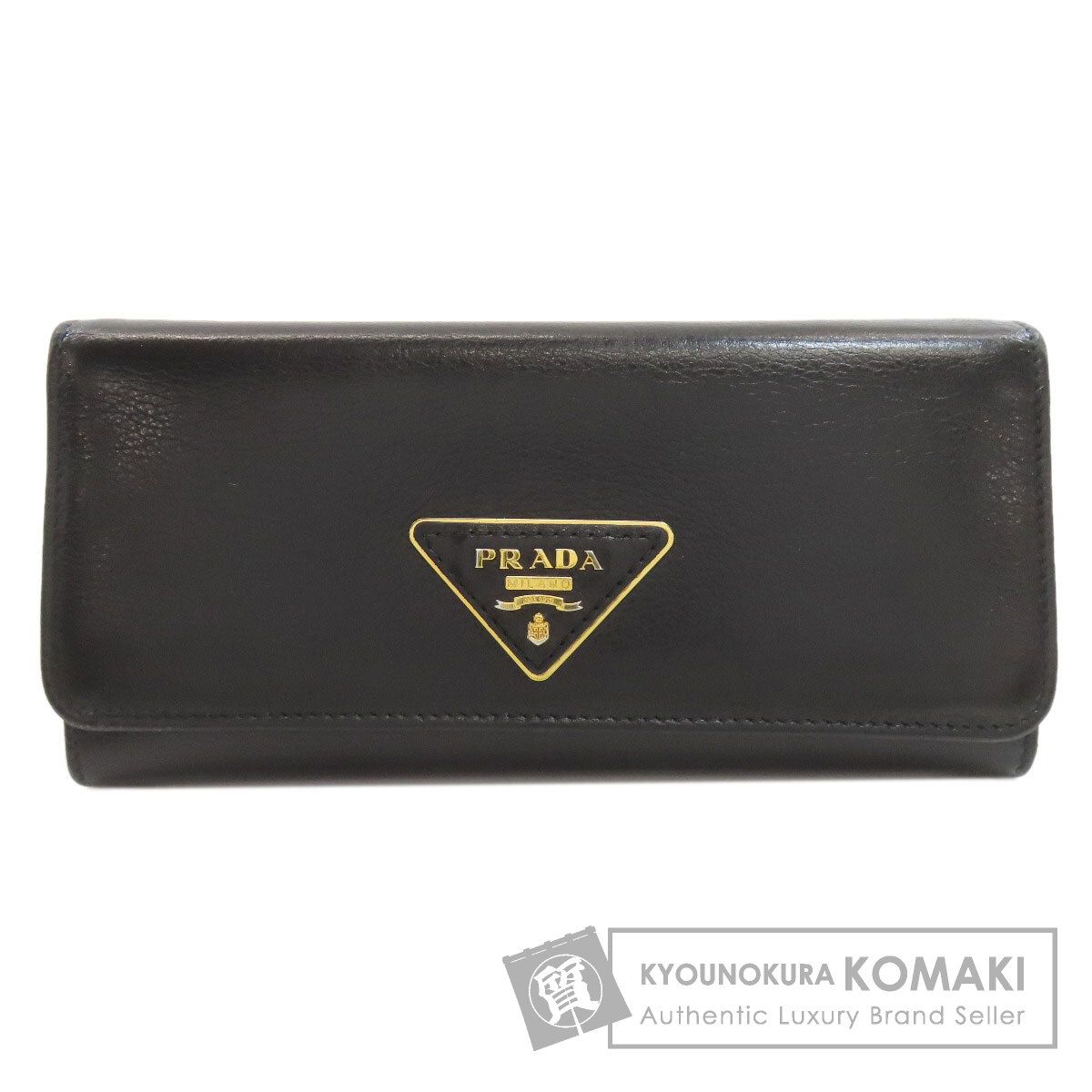 PRADA プラダ 1MH132 トライアングル 長財布（小銭入れあり） カーフ レディース [中古]