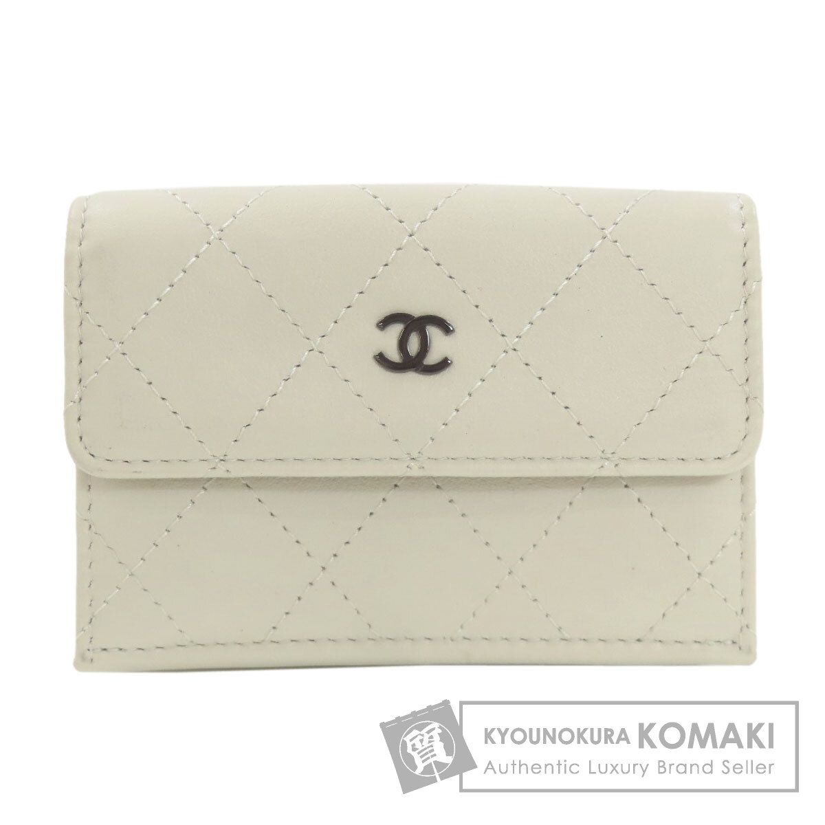 CHANEL シャネル ココマーク シルバー金具 二つ折り財布（小銭入れあり） カーフ レディース [中古]