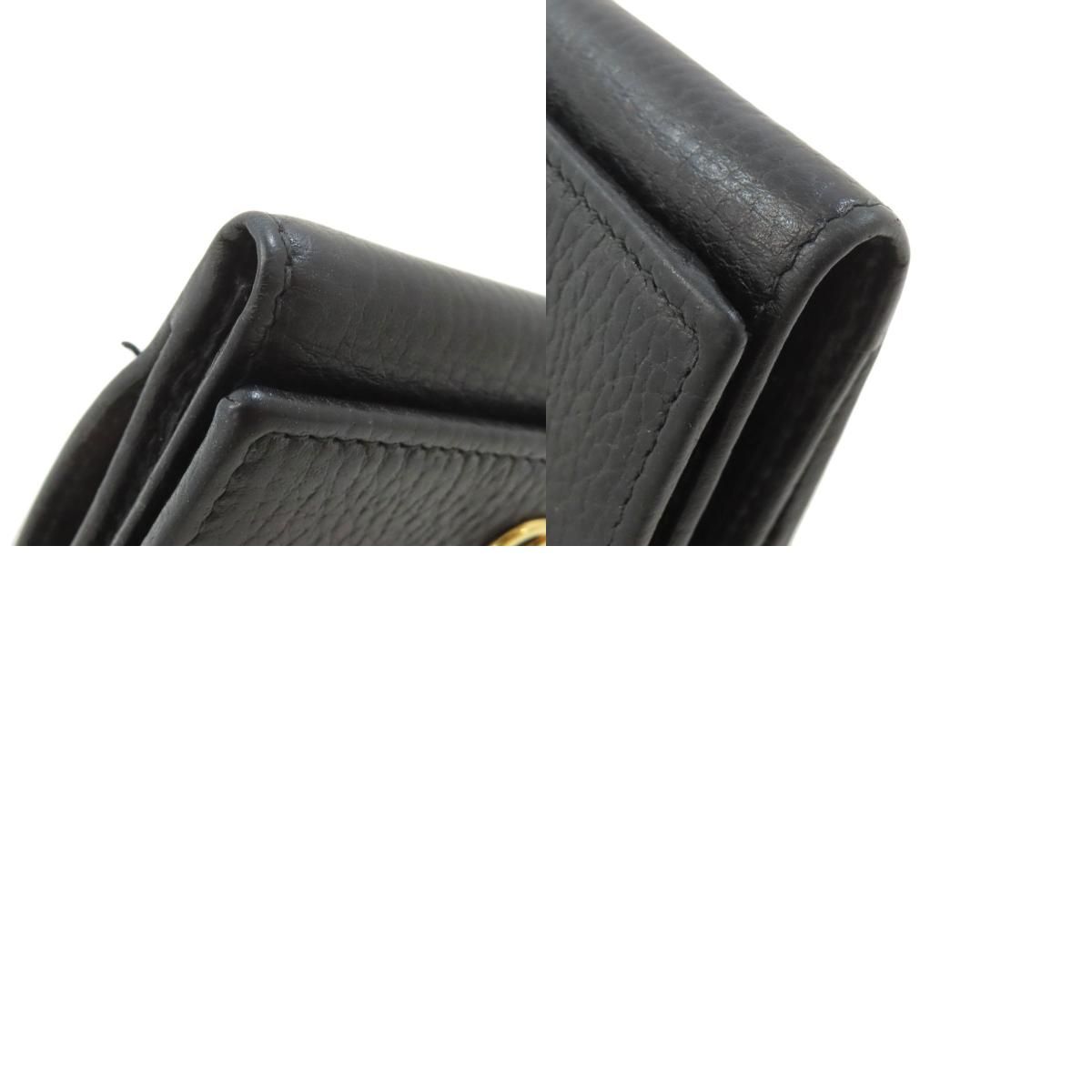 GUCCI グッチ GGマーモント コンパクトウォレット 三つ折り財布 ブラック 644407 レディース【中古】【美品】 nanaple_usdgu88961011