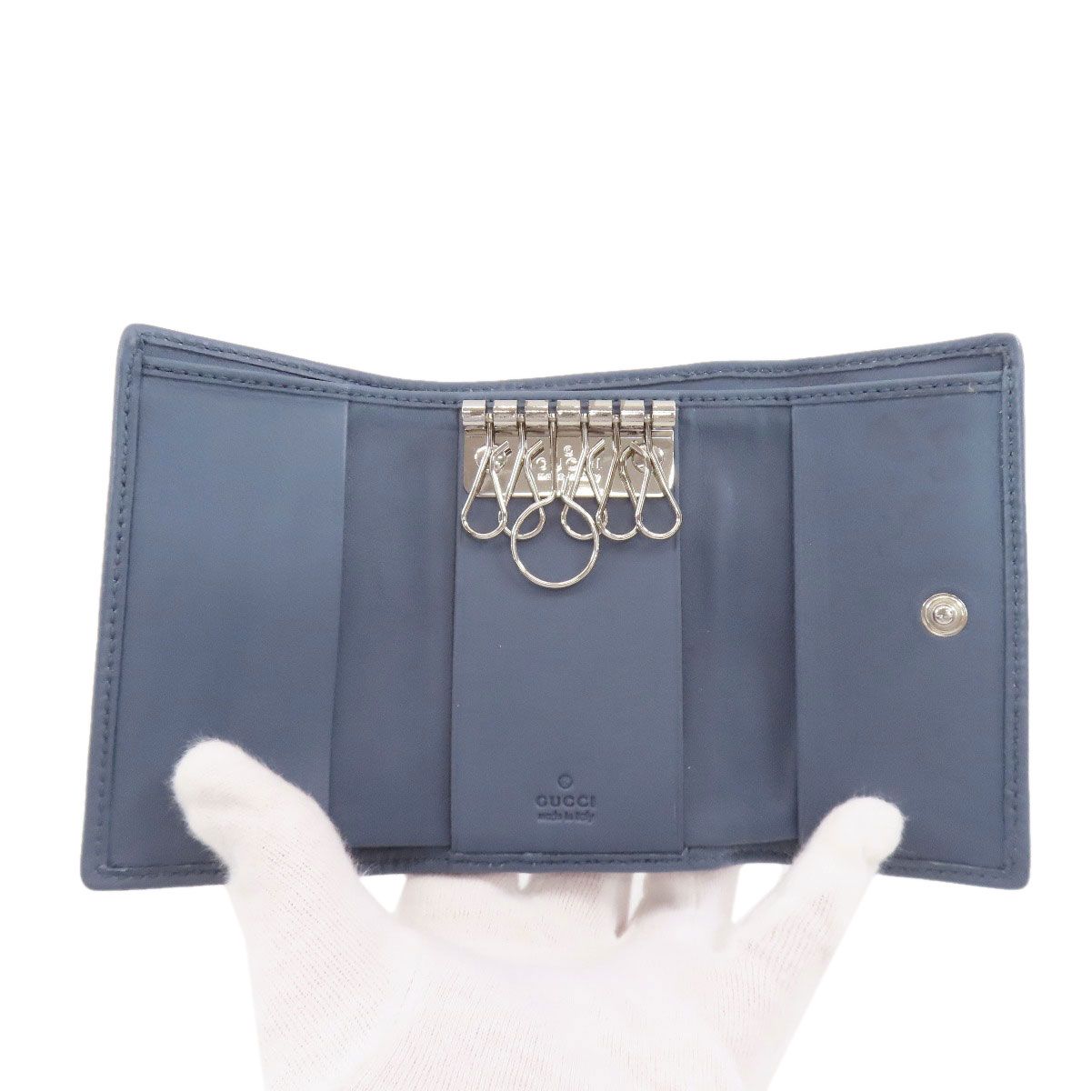 グッチ GUCCI グッチ 256441 GGシグネチャー シマ 二つ折り財布（小銭入れあり
